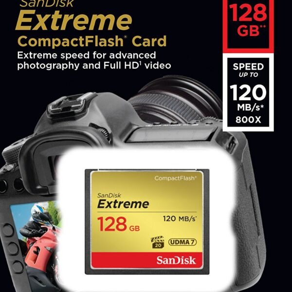 SanDisk Extreme 128GB CompactFlash Memory Card