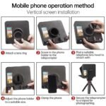 LENSGO TC7 Teleprompter for iPad Tablet Smartphone DSLR Camera w/Remote Control, APP Compatible with iOS & Android System for Online Teaching Vlogger Live Streaming Interview, Fold in One Sec - Image 2