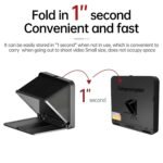 LENSGO TC7 Teleprompter for iPad Tablet Smartphone DSLR Camera w/Remote Control, APP Compatible with iOS & Android System for Online Teaching Vlogger Live Streaming Interview, Fold in One Sec - Image 4