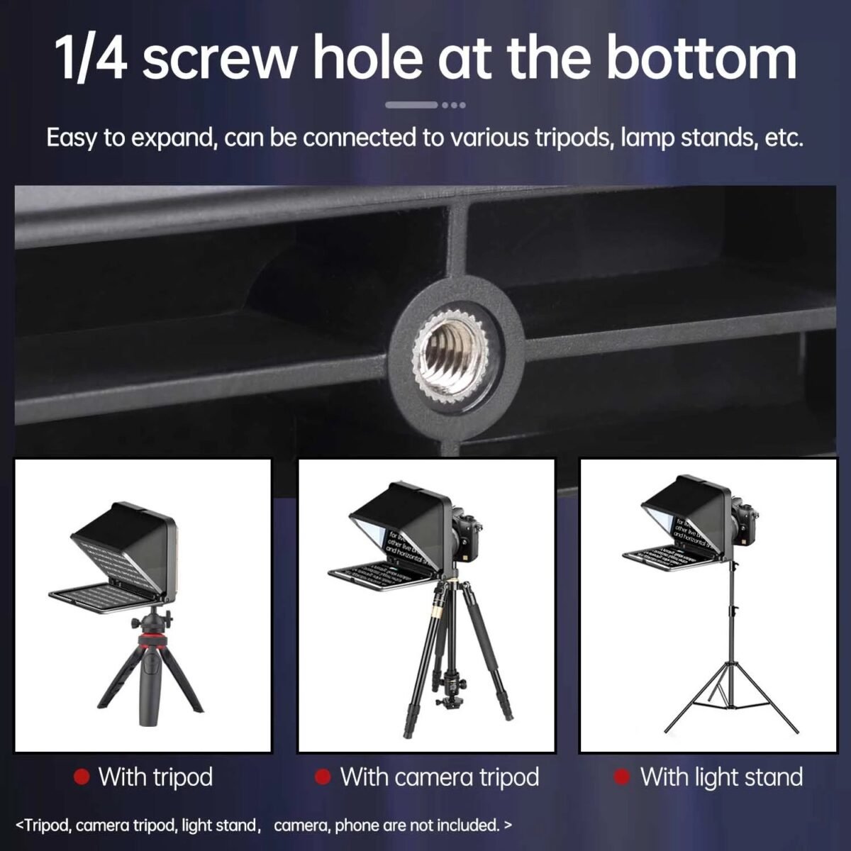 LENSGO TC7 Teleprompter for iPad Tablet Smartphone DSLR Camera w/Remote Control, APP Compatible with iOS & Android System for Online Teaching Vlogger Live Streaming Interview, Fold in One Sec - Image 7