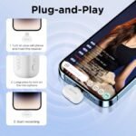 BOYA Mini 13 For ( Andriod Type C and I phone IOS ) Dual Wireless Microphone With Charging Case "White" - Image 4