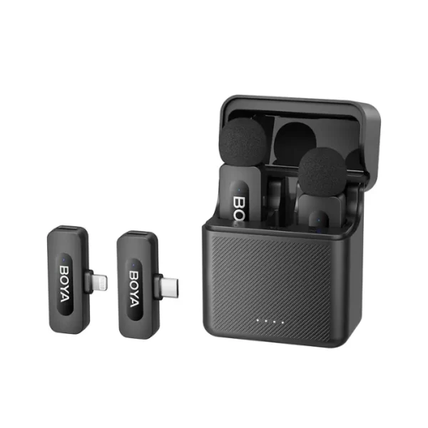 Boya BY-V3 combo Dual-Channel Wireless Microphone 2.4 GHz