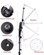 Starlight light Ring Light Photographic Lighting Dimmable 3200-5600k 12 Tubes Led Camera Photo Studio Phone Photography light Lamp Video LED Light Kit,Phone Video Shooting,Youtube,Portrait,Selfie - Image 5