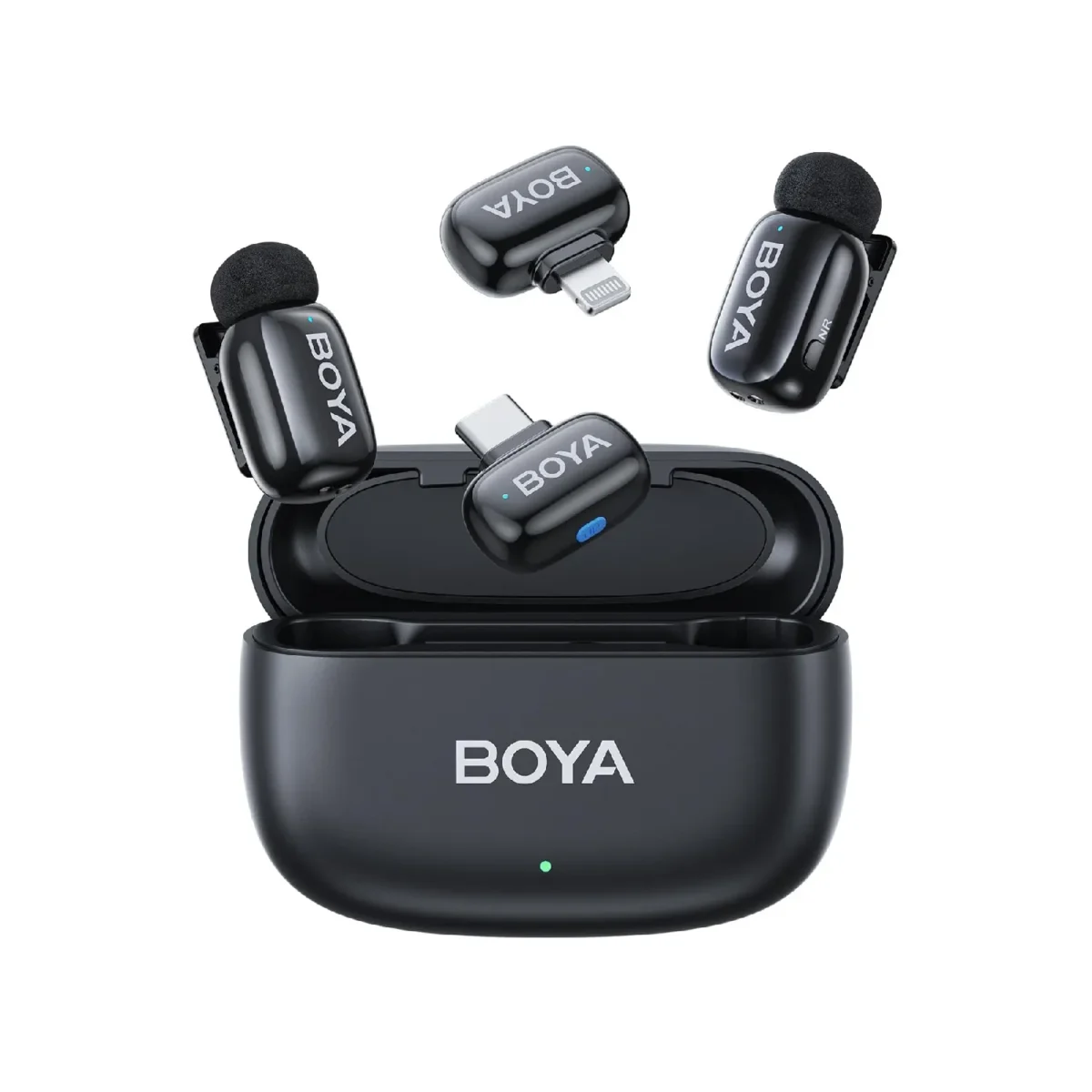 BOYA Mini 12 For ( Andriod Type C and I phone IOS ) Dual Wireless Microphone With Charging Case - Image 1